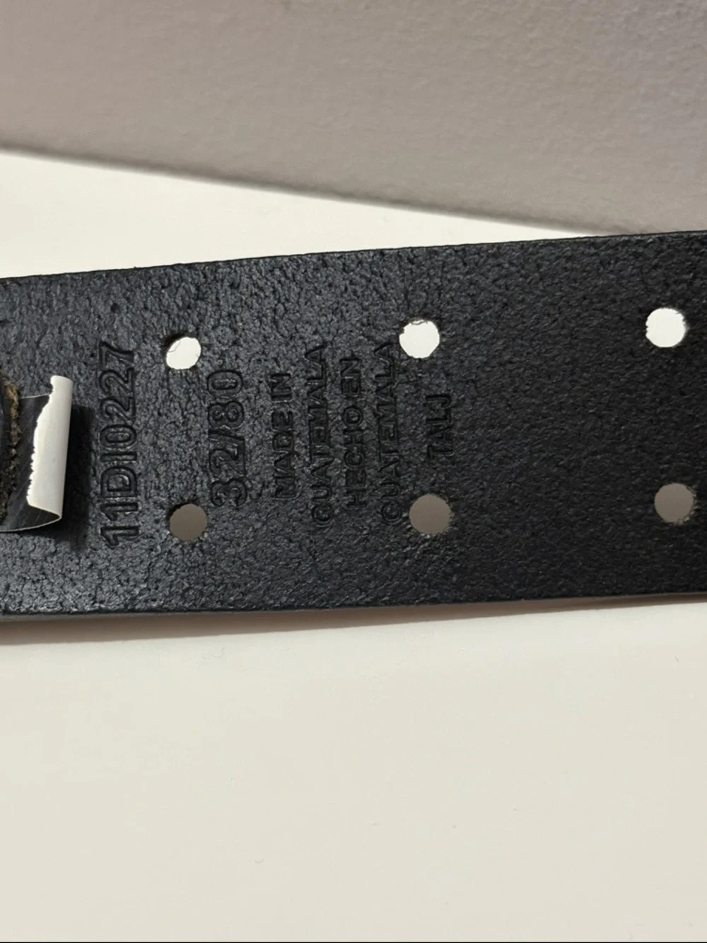 Dickies Size 30 Black Leather Double-Prong Men's Belt